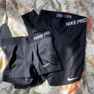 Nike dry fit spandex shorts + leggings bundle!